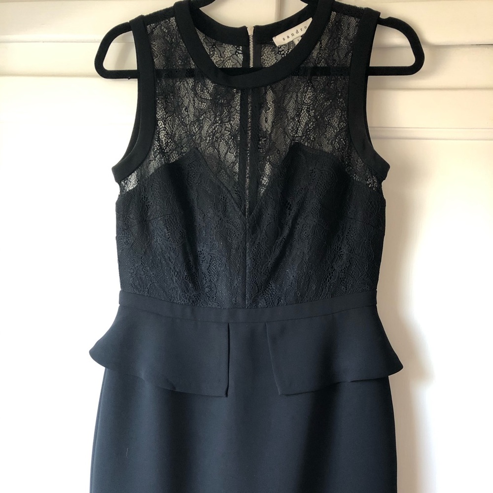 Sandro lace black dress
